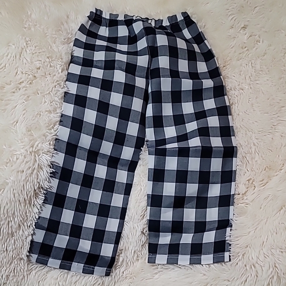 Joe Fresh, Black and White Checkered, Kids, Pajama Pants, Boy's, Size 6/7 - Picture 3 of 7